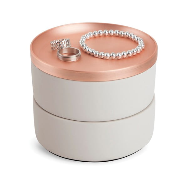 Кутия за бижута с капак от розово злато Tesora - Umbra