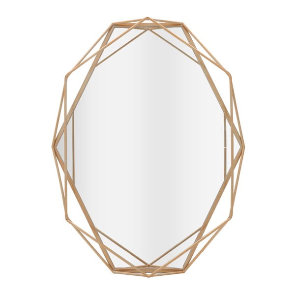Nástěnné zrcadlo s detaily ve zlaté barvě InArt Beyhive