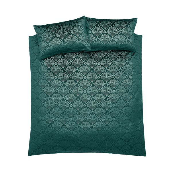 Зелено двойно  спално бельо 200x200 cm Art Deco Pearl – Catherine Lansfield-image-2