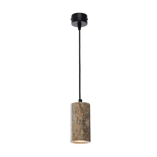 Сиво висящо осветително тяло с каменен абажур ø 6,5 cm Selma – Opviq lights