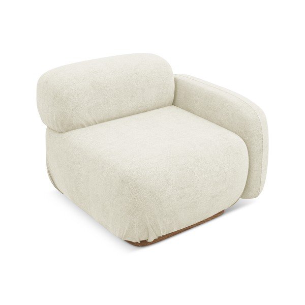 Кремав модул за диван от букле (десен ъгъл) Ailani – Makamii-image-1