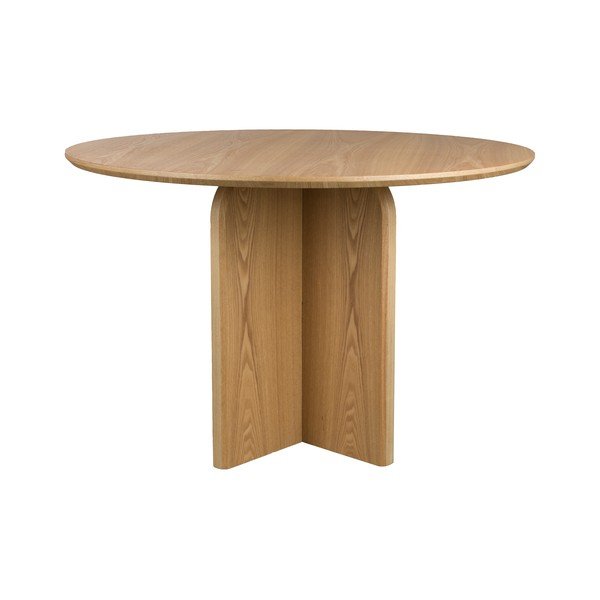 Кръгла трапезна маса от декор от дъб  ø 120 cm Laurent – White Label-image-2