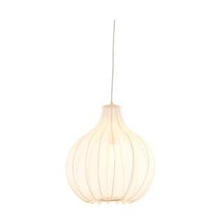 Бежово висящо осветително тяло с текстилен абажур ø 50 cm Elati – Light & Living