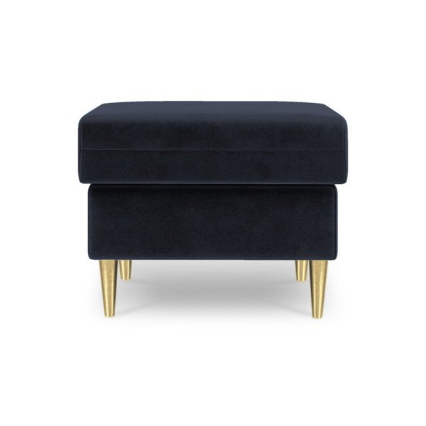 Тъмносин пуф Muguet, 60 x 45 cm - Mazzini Sofas-image-2