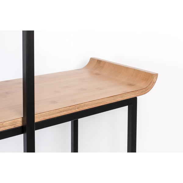 Бамбукова етажерка в черно-натурален цвят 114x148 cm Flodka - Zuiver-image-1