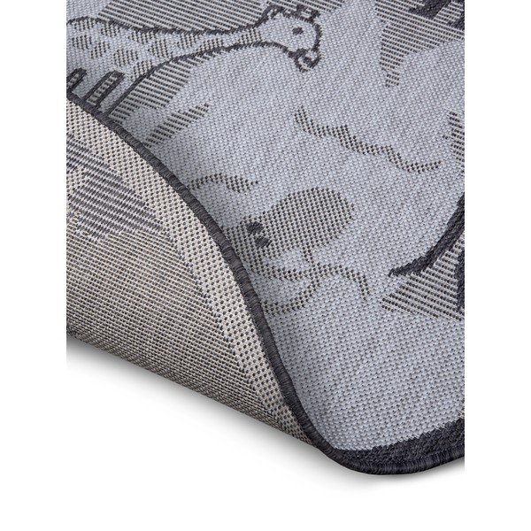 Сив кръгъл килим ø 120 cm Animal World - Hanse Home-image-3