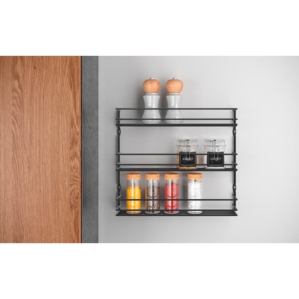 Стенен органайзер за подправки от неръждаема стомана Pepito – Metaltex-image-1