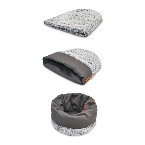 Сиво легло за домашни любимци ø 33 cm Snuggle Bed 3in1 Husky Grey S – P.L.A.Y.-image-2