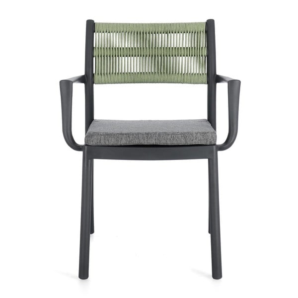 Сиви пластмасови градински столове в комплект от 4 бр. Alvin   – Bizzotto-image-2