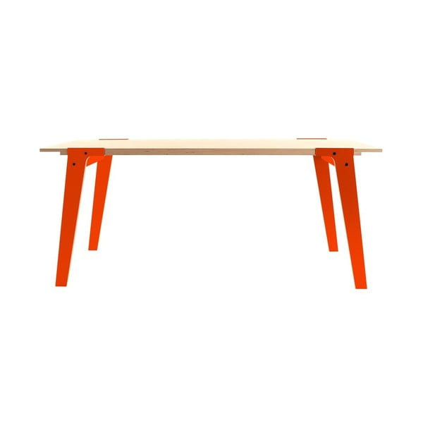Oranžový jídelní/pracovní stůl rform Switch, deska 180x78 cm