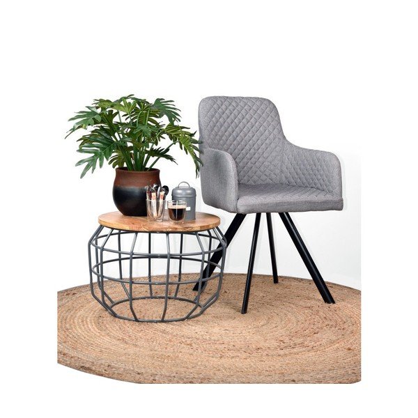 Кафяв ютен кръгъл килим ø 180 cm – LABEL51-image-1