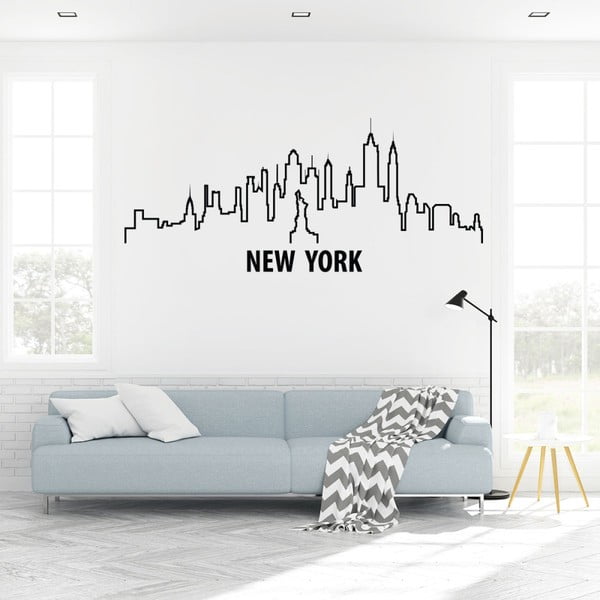 Стикер за стена във формата на очертанията на град Ню Йорк Дизайн - Ambiance