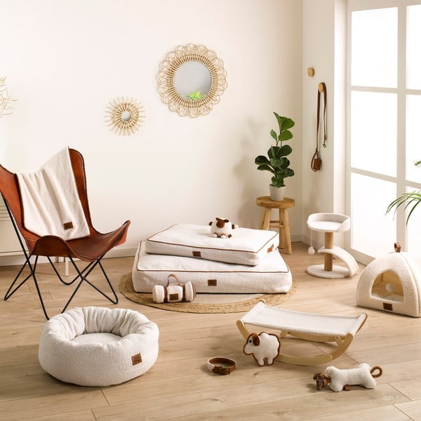 Кремаво одеяло за куче 50x70 cm – Love Story-image-1