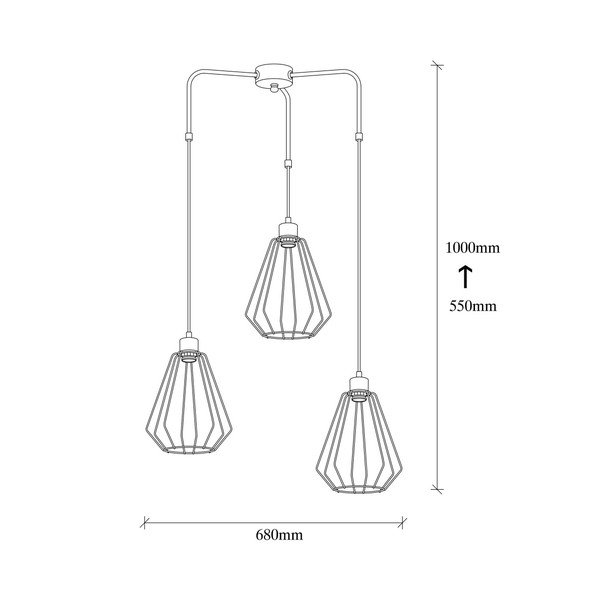 Черно метално висящо осветително тяло Opviq lights Mathaios - Opviq lights-image-2