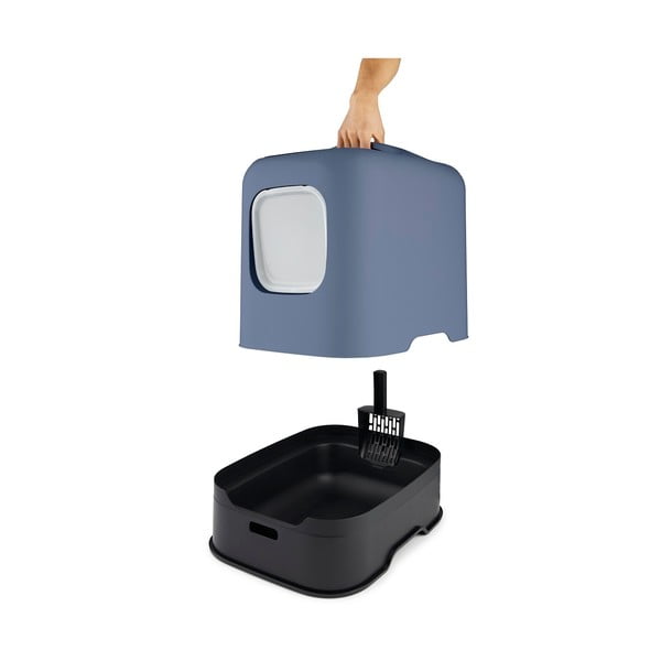 Тъмносиня котешка тоалетна 40x51 cm Biala - Rotho-image-2