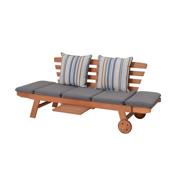 Кафява градинска пейка от масивно дърво Rincon – Garden Pleasure-image-4