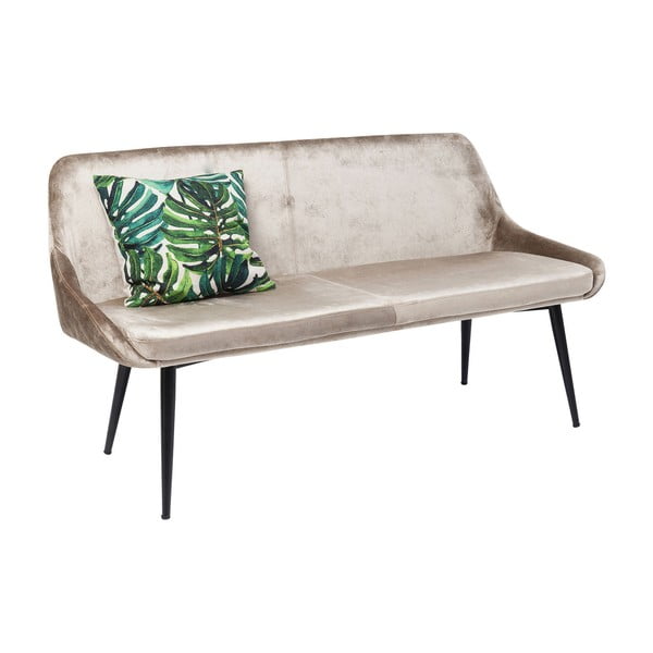 Бежова кадифена пейка East Side - Kare Design-image-3