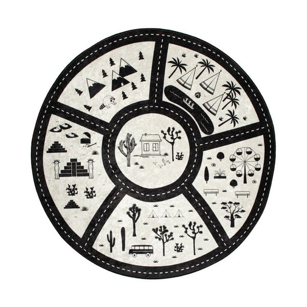 Детски килим , ⌀ 140 cm Black City - Conceptum Hypnose