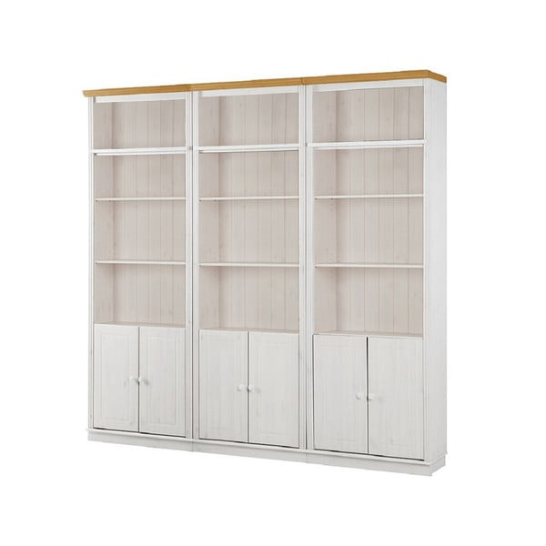 Бяла библиотека от масивен бор 222x223 cm Anita – Støraa-image-2