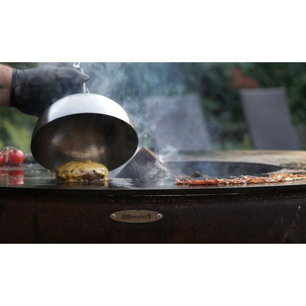 Кафява външна скара на дърва , ø 82 cm Nero M - Remundi-image-3