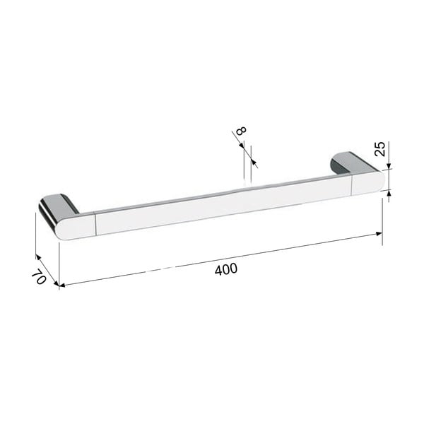 Бяла стенна месингова поставка за кърпи Flori – Sapho-image-1