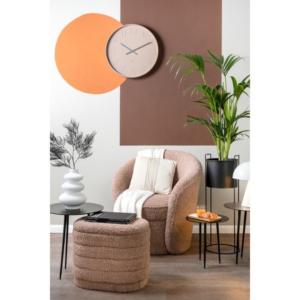 Кафяв овален пуф с място за съхранение Cuddly - Leitmotiv-image-1