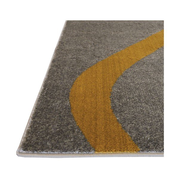 Šedý koberec Webtappeti Swirl Yellow, 120 x 160 cm-image-1