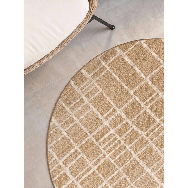 Кремав/в естествен цвят кръгъл килим за открито и закрито ø 160 cm Haringey Crouch – Ted Baker-image-3