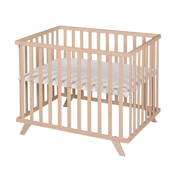 Кошара за игра от масивен бук с регулируема височина 75x100 cm в естествен цвят Lil Planet – Roba