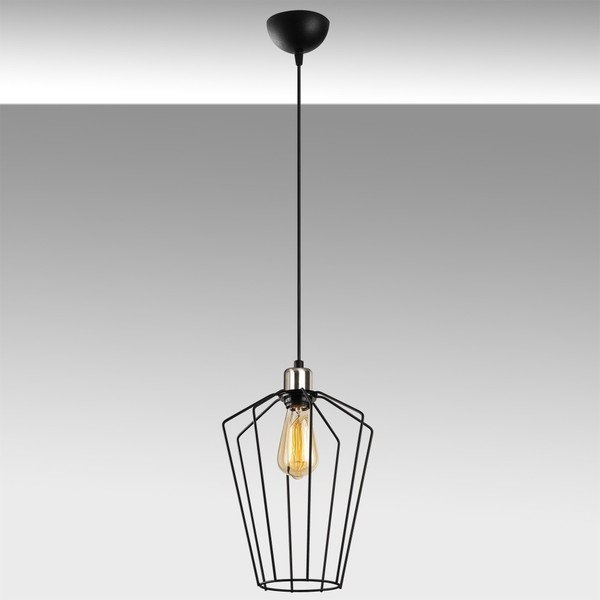 Черно метално висящо осветително тяло Opviq lights Desponia - Opviq lights-image-1