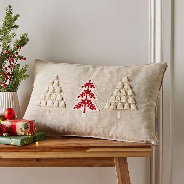 Декоративна възглавница с коледен мотив 30x50 cm Christmas Tree - Catherine Lansfield-image-1