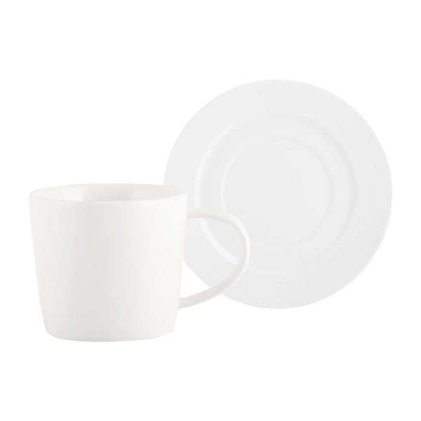 Бяла порцеланова чаша с чинийка , 0,3 л Ridget - Mikasa