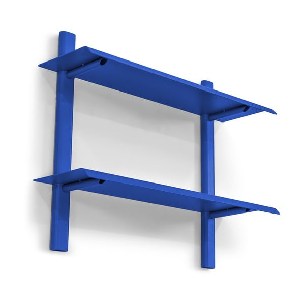 Син на няколко нива метален стенен рафт 60 cm Hola – Spinder Design-image-3