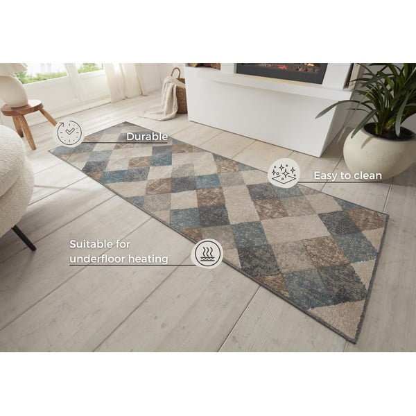 Синя/бежова пътека 80x200 cm Terrain – Hanse Home-image-4