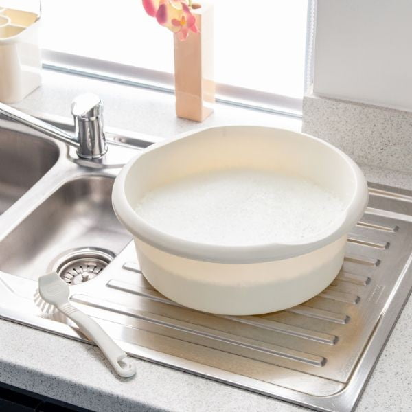 Кръгъл пластмасов леген в кремав цвят, ø 34 cm - Addis-image-1