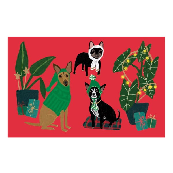 Картички в комплект 8 бр. с коледен мотив Cat and Dog Palais  – Roger la Borde