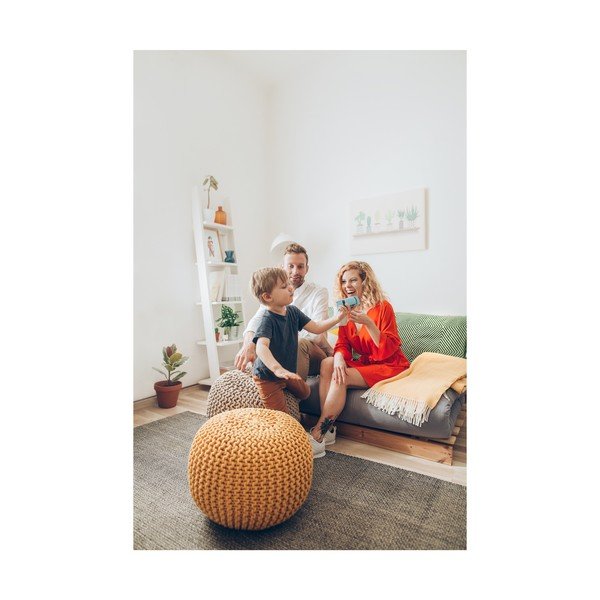 Сив и кафяв диван Jagger pouf - Bonami Essentials-image-1