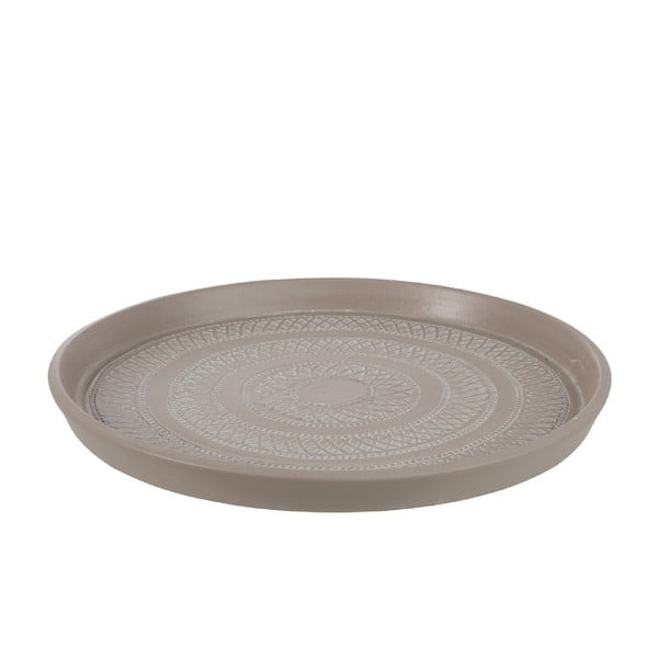 Сива теракотена чиния за сервиране Ibiza, ⌀ 50 cm - J-Line