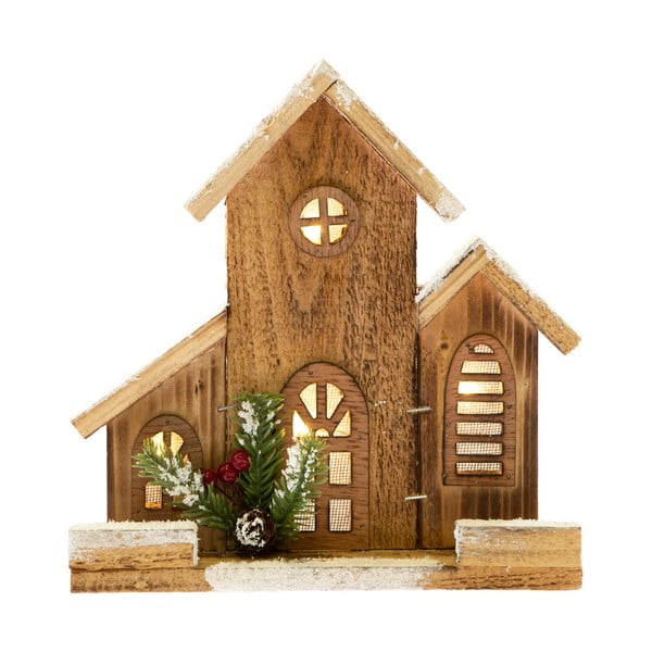 Декоративна дървена къща със светлина - Dakls