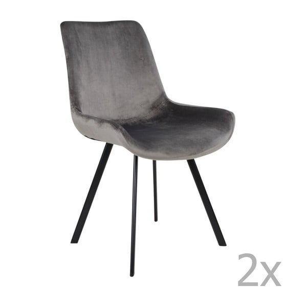 Комплект от 2 сиви трапезни стола Drammen - House Nordic