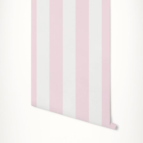 Розов и бял самозалепващ се тапет Dayana, 60 x 300 cm - LineArtistica