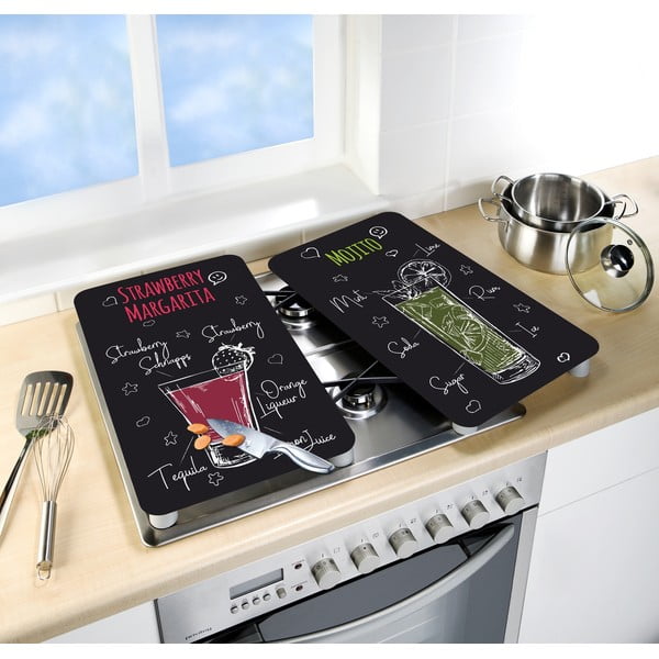 Комплект от 2 стъклени капака за печка , 52 x 30 cm Margarita - Wenko-image-2