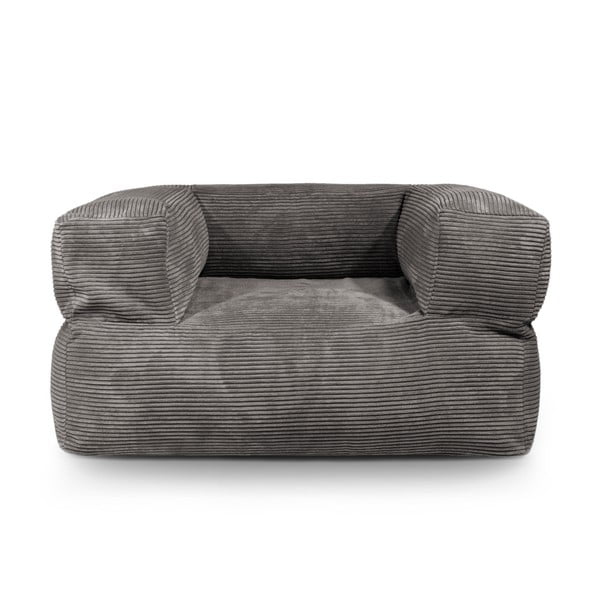 Тъмносив пуф от рипсено кадифе MooG – SLOWDOWN-image-2