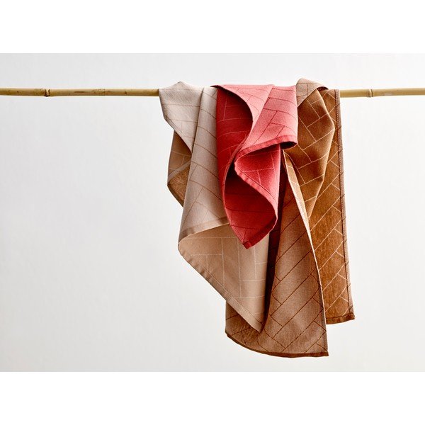 Червена памучна кухненска кърпа , 50 x 70 cm Tiles - Södahl-image-1