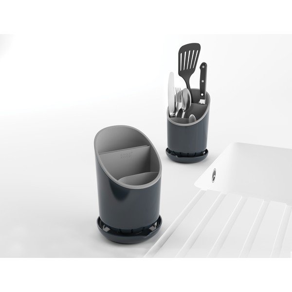 Сива стойка за прибори и кухненски инструменти Dock - Joseph Joseph-image-2