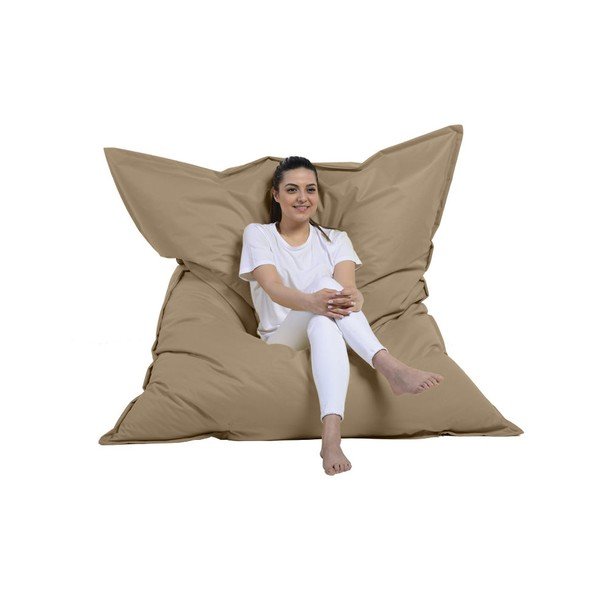 Бежов градински пуф за сядане Giant – Floriane Garden-image-3