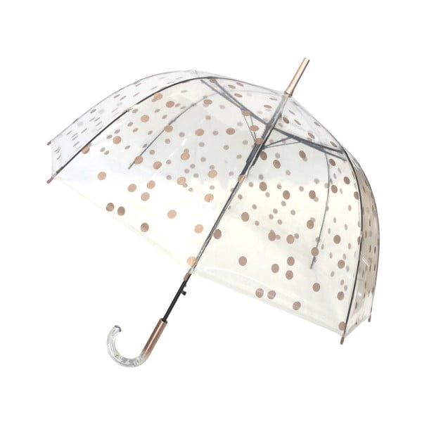 Прозрачен ветроустойчив чадър със златни детайли Birdcage Dots, ⌀ 85 cm - Ambiance