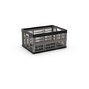 Сива пластмасова кутия за съхранение 47,5x34,5x23,5 cm Folding Crate – KIS