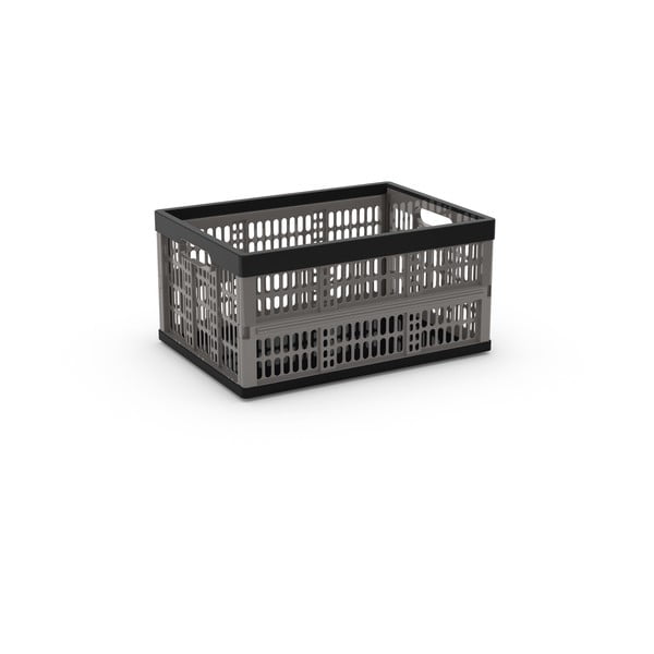 Сива пластмасова кутия за съхранение 47,5x34,5x23,5 cm Folding Crate – KIS