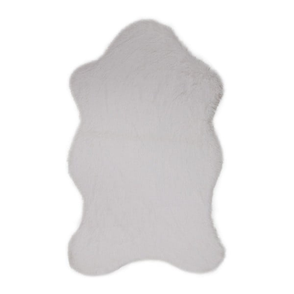 Бял килим от изкуствена кожа Tavsantuyu White, 100 x 160 cm - Unknown